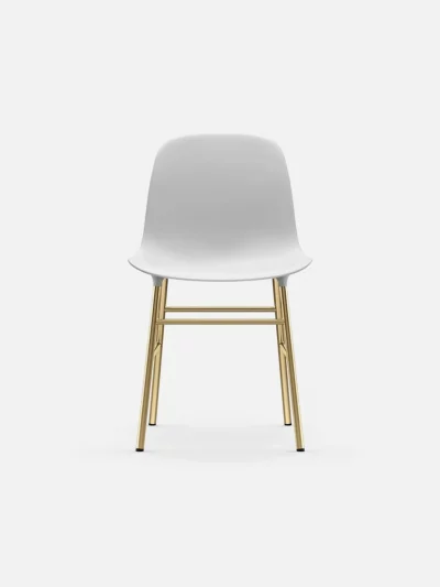 Glozin II Form Chair Brass Base